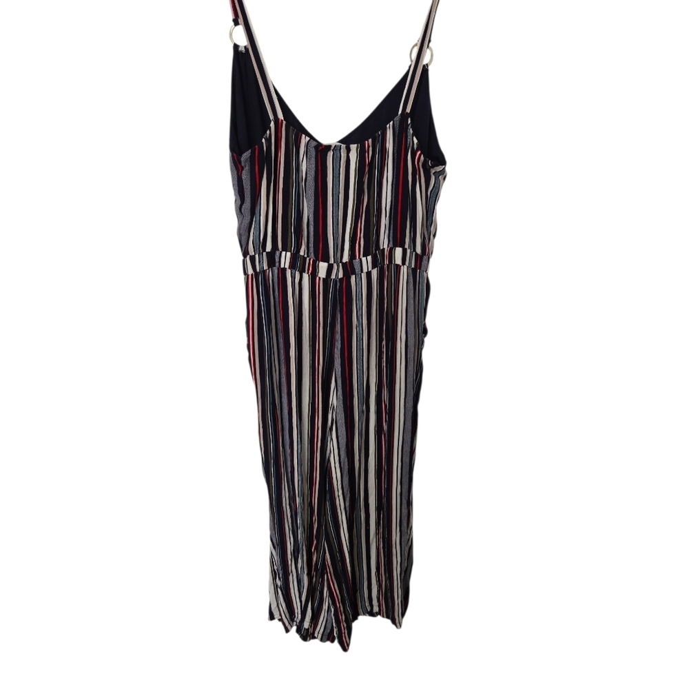 Planet Gold Striped Jumpsuit with Adjustable Straps Size 3x - Picture 5 of 6